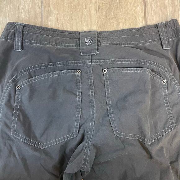 KUHL Capri Pants Women’s 4 Gray Outdoor Stretch Cargo Hiking Nylon Blend - Picture 13 of 14
